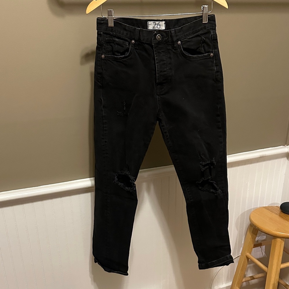 Free People Black Distressed women’s Jeans
